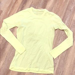 Neon lime swift tech long sleeve lululemon